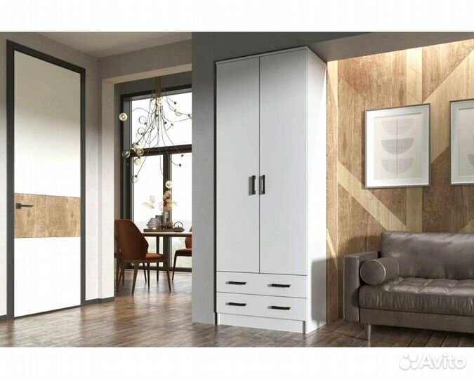 Шкаф распашной со штангой