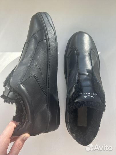 Кеды кожаные на меху voile blanche