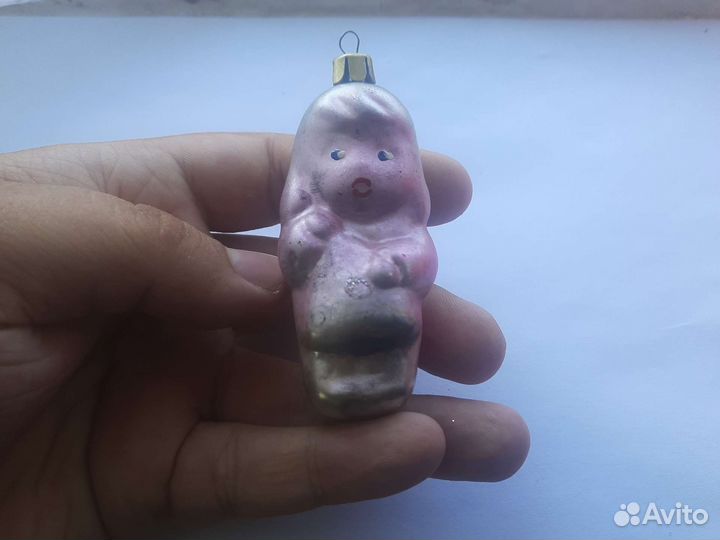 Игрушка СССР елочная девочка ребенок редкость