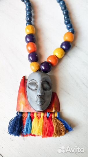 Бусы из дерева бохо стиль