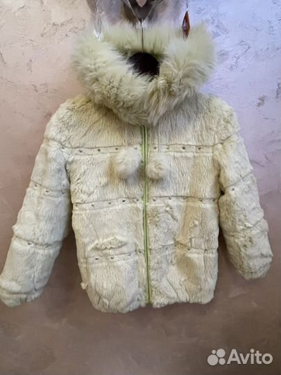 Шуба из меха кролика на девочку