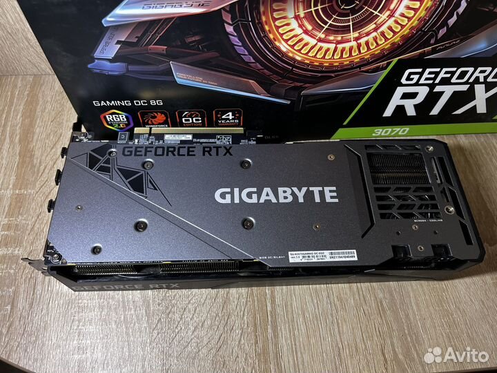 Видеокарта gigabyte GeForce RTX 3070 gaming OC