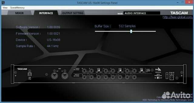 Tascam us-16x08