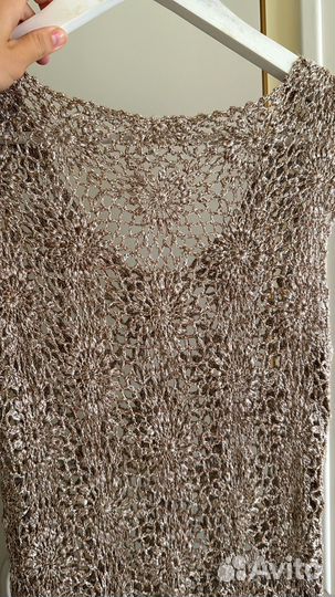 Вязаное пляжное платье