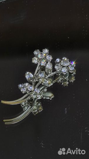 Броши винтажные со стразами