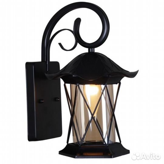 Фонарь Бра уличный настенный Металл Стекло