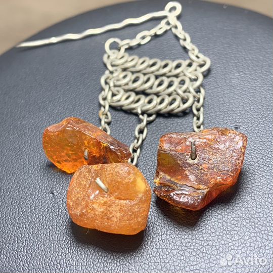 Винтажная Янтарная Брошь Ретро