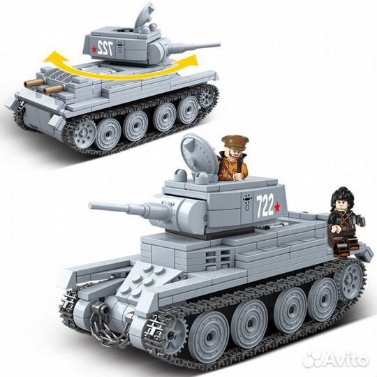 Конструктор 100084 Танки 462 дет. BT-7