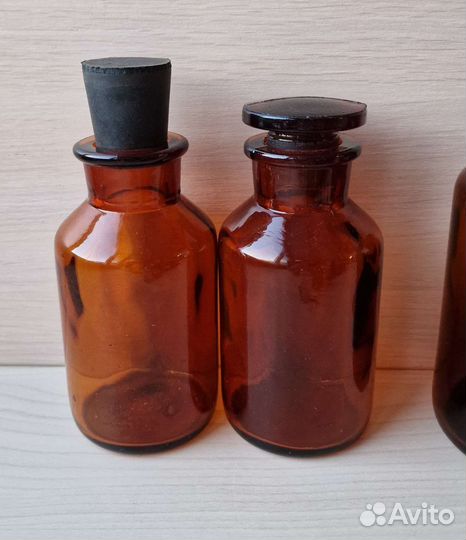 Штанглас банки аптечные химические винтаж ретро