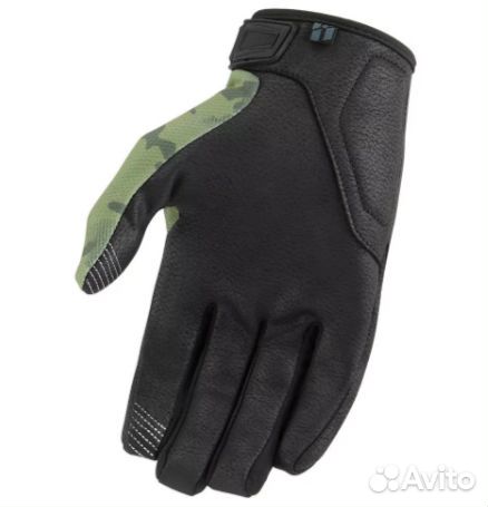 Мотоперчатки Icon Hooligan CE Green Camo зелёные