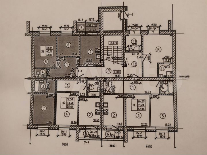 3-к. квартира, 62 м², 1/5 эт.