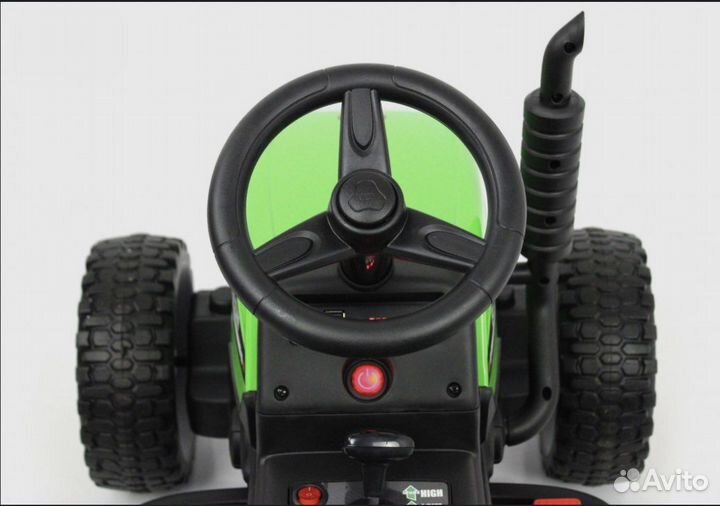 Детский электрический трактор с прицепом