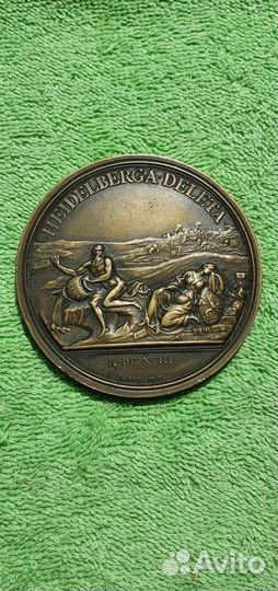 Медаль Разрушение Гейдельберга 1693, 1867 г. Франц
