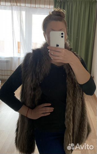 Жилет меховой енот 44-46