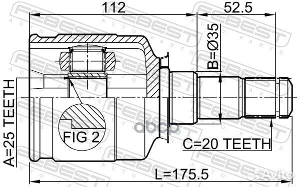 ШРУС 0111-ST215LH 0111-ST215LH Febest