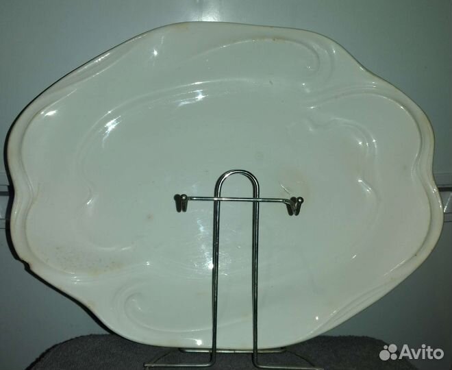 Большое блюдо антиквариат