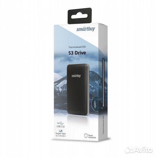 Внешний SSD S3 Drive 128 Gb USB 3.0 black+silver