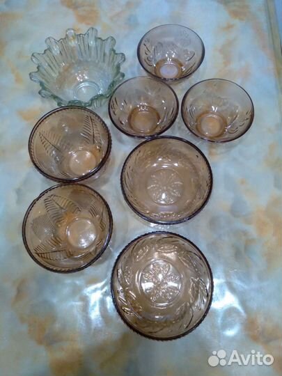 Посуда из карамельного стекла