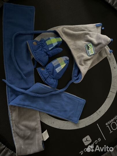 Комплект шапка шарф и варежки