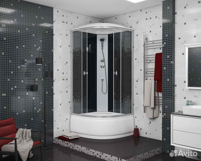 Душевая кабина Niagara Eco NG-7507-14black (80х80х215)