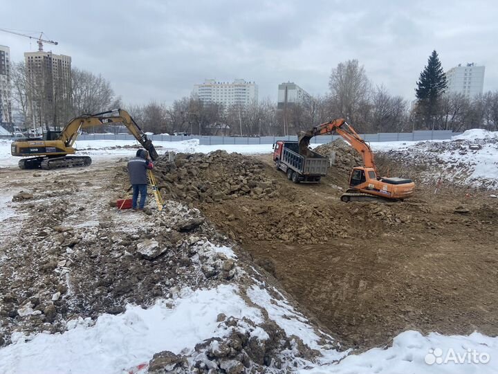 Аренда экскаватора, самосвалы, земельные работы