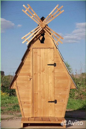 Уличный туалет деревянный Ш323