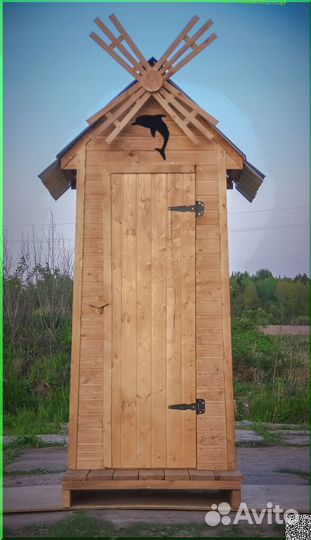 Уличный туалет деревянный ELE1001