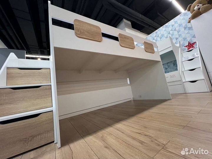 Выдвижная кровать для двоих детей Gorodok