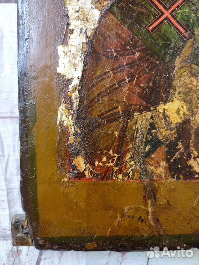 Икона старинная Николай Чудотворец. В реставрацию