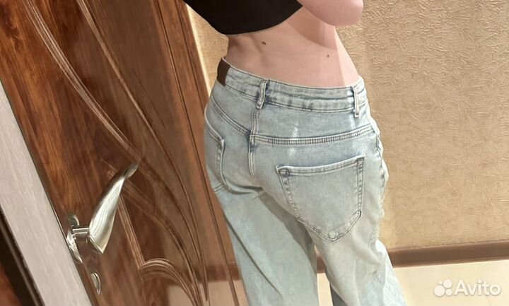 Джинсы женские широкие