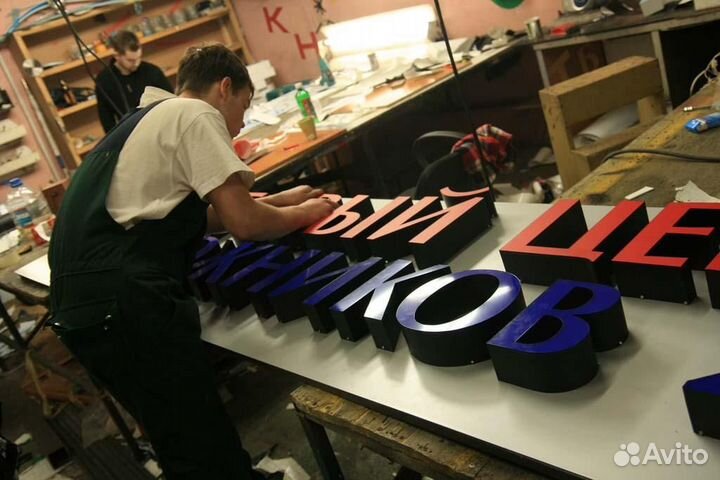 Наружная реклама, Объёмные буквы, Лайтбокс, Баннер