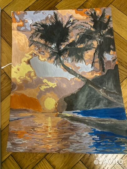 Картины по номерам раскрашенная