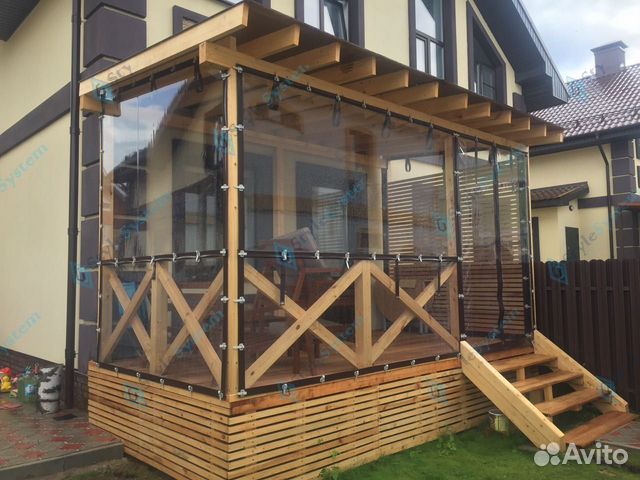 Мягкие окна прозрачные для беседки