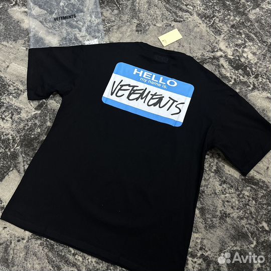 Футболка Vetements My name is SS23 Tee