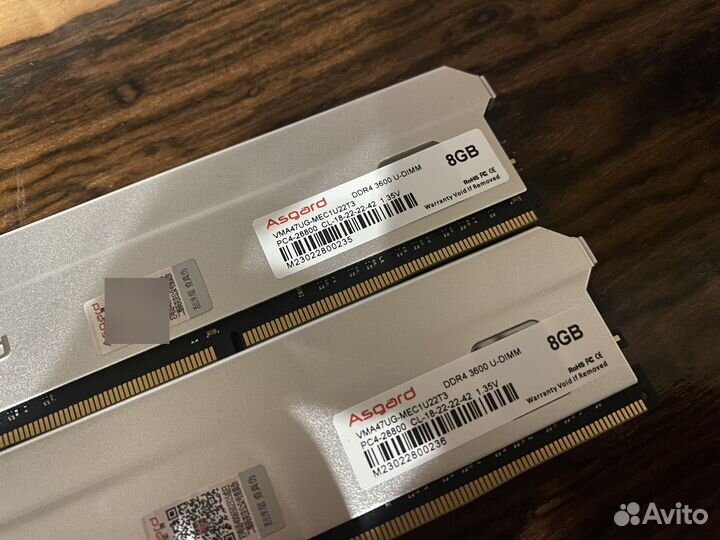 Оперативная память DDR4 2*8Gb 3600 Cl18