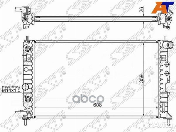 Радиатор Opel Vectra 95-03 sgop000195 Sat