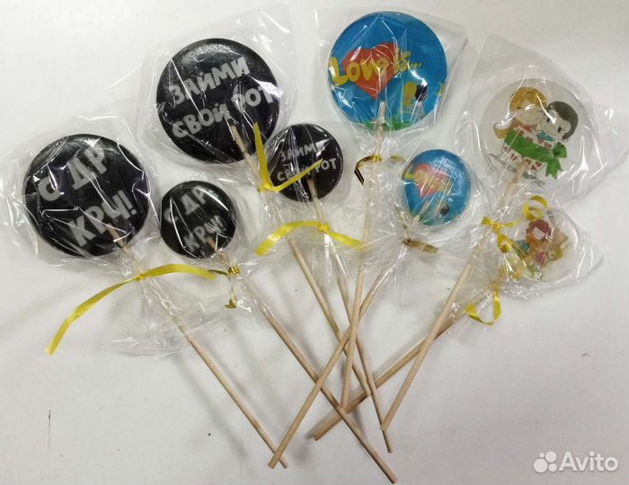 Украшение для торта, леденцы с картинками на заказ