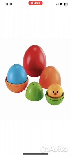 Цыпленок в яйце игрушка elc nesting eggs