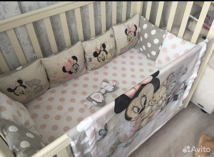 Бортики подушки в кроватку детскую