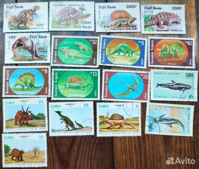 Марка почтовая, ботаника, птицы, бабочки, цветы