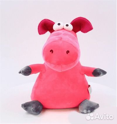 Антистрессовая игрушка Пучеглазая свинья 35 см