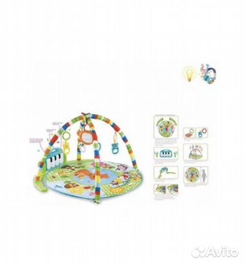 Детский развивающий коврик С пионино,новый