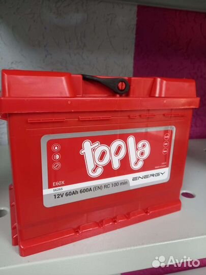 Аккумулятор Topla 60Ah пусковой 600А