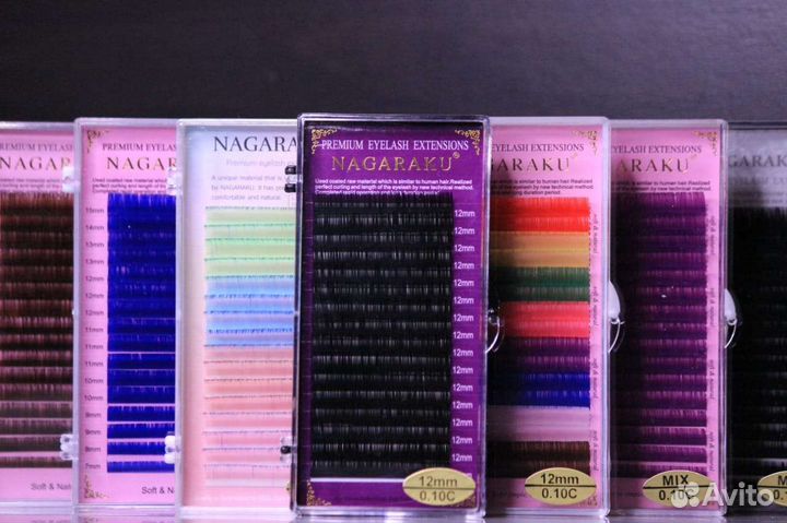 Ресницы для наращивания nagaraku / нагараку пучки