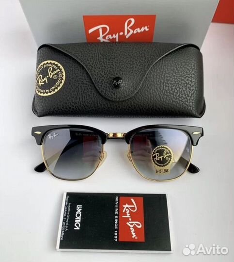 Очки ray ban clubmaster пепельный