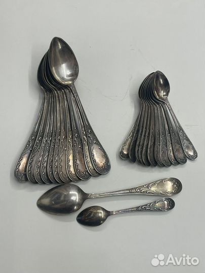 Набор столовый мельхиор СССР Кольчугино 12 персон