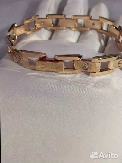 Широкий браслет-цепочка Cartier Love 0,5 ct