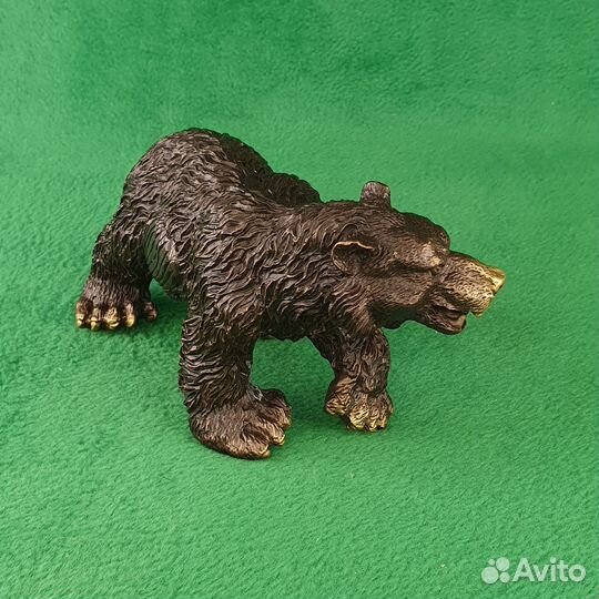 Статуэтка из бронзы Рычащий медведь большой