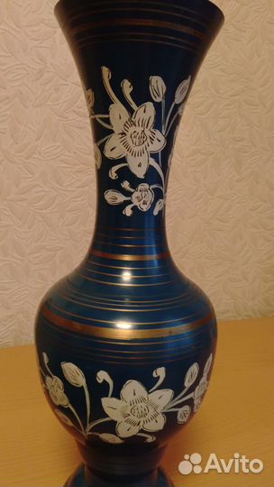 Ваза индийская металлическая интерьерная