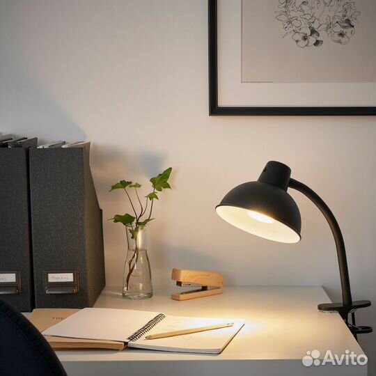 Лампа Икеа Скуруп с зажимом, GU10, 8.5 Вт, чёрный